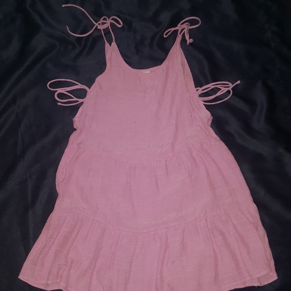 SZ MEDIUM ADJUSTABLE STRAP SUMMER DRESS PINK